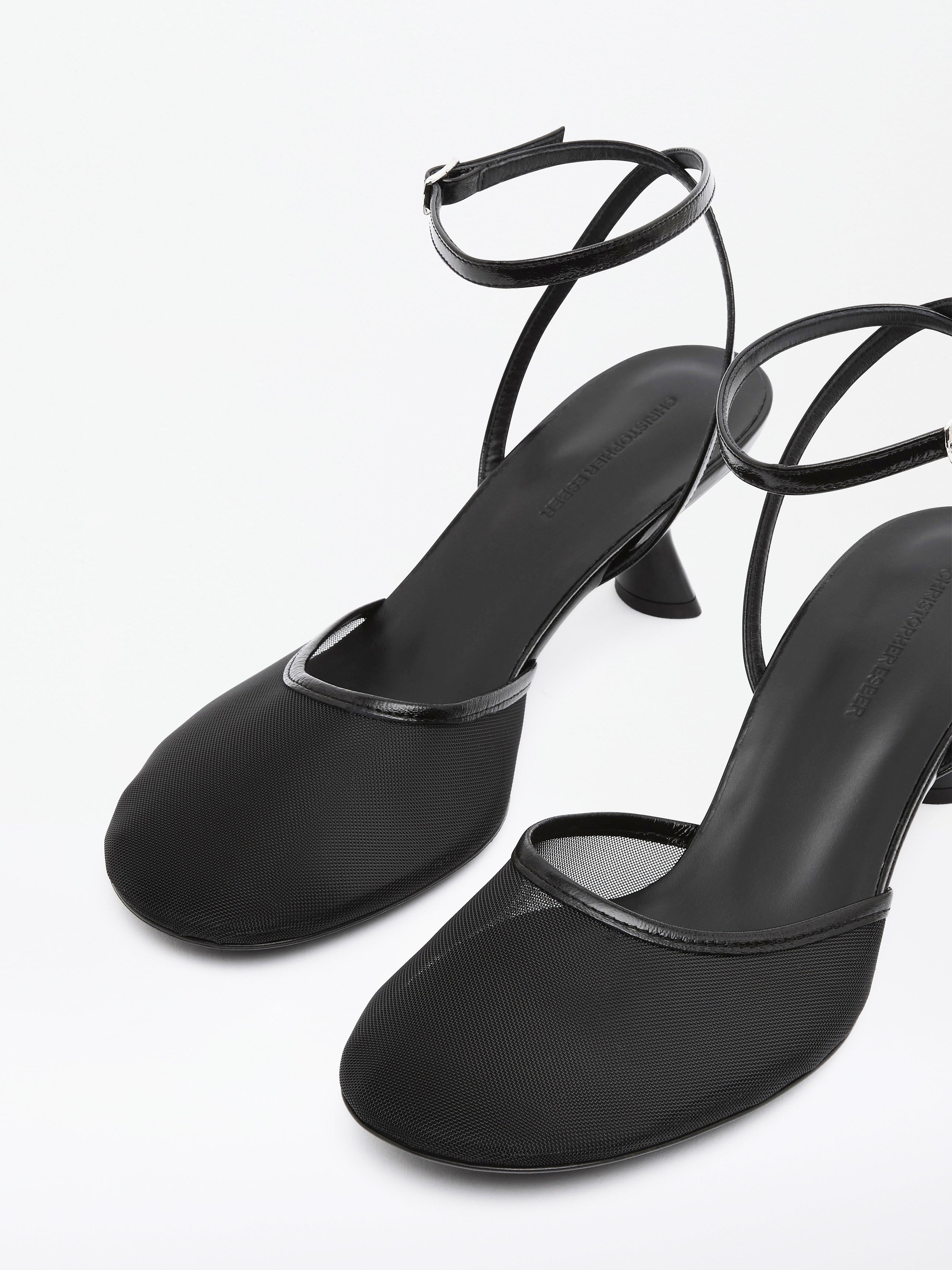 Sheer Mesh Mary Jane Heel