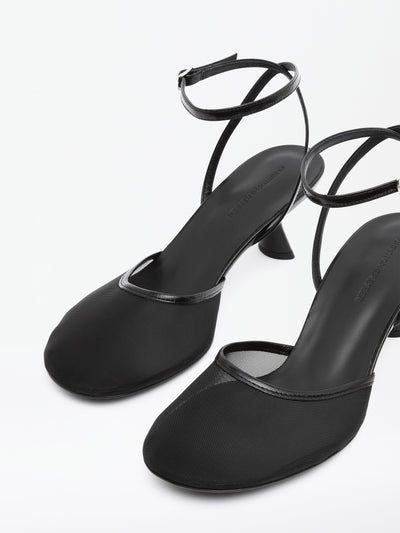 Sheer Mesh Mary Jane Heel