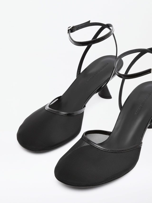 Sheer Mesh Mary Jane Heel