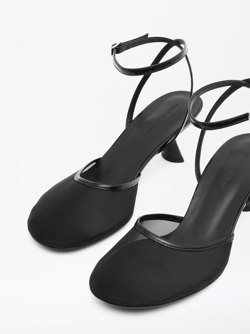 Sheer Mesh Mary Jane Heel - Image 3
