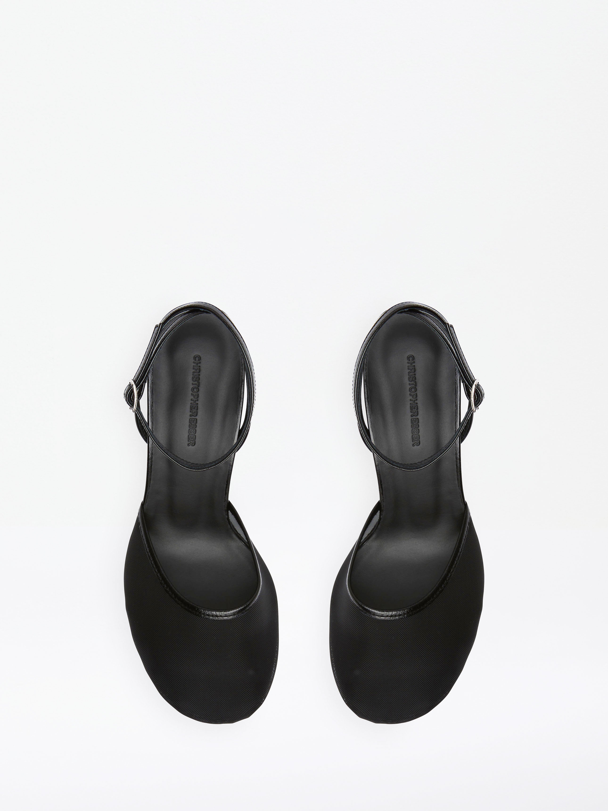 Sheer Mesh Mary Jane Heel