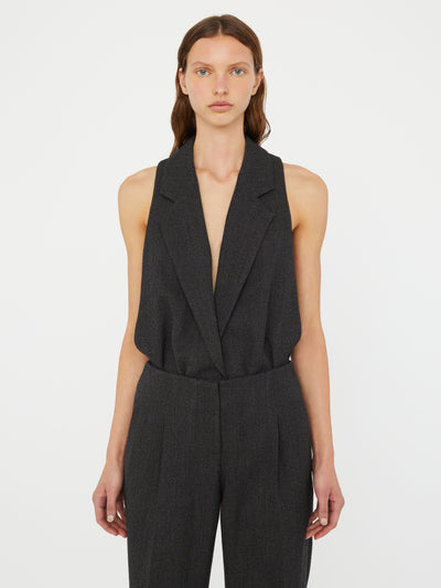 Facile Tailored Twill Bodysuit