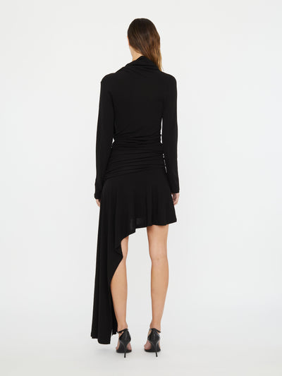 Interlock Jersey Drape Dress