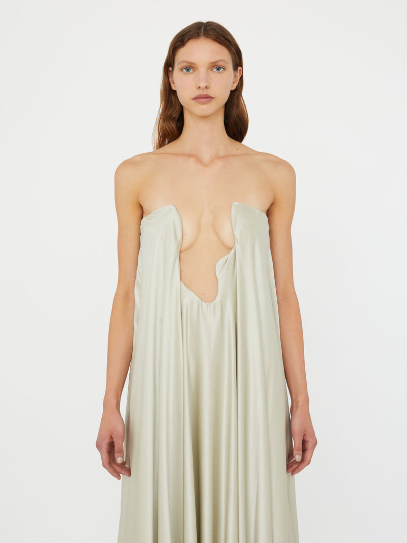 Textured Silk Salacia Strapless Gown - Image 3