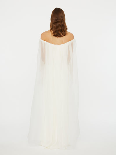 Vapour Overlay Silk Gown