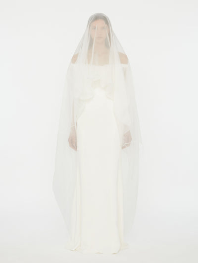 Vapour Overlay Silk Gown