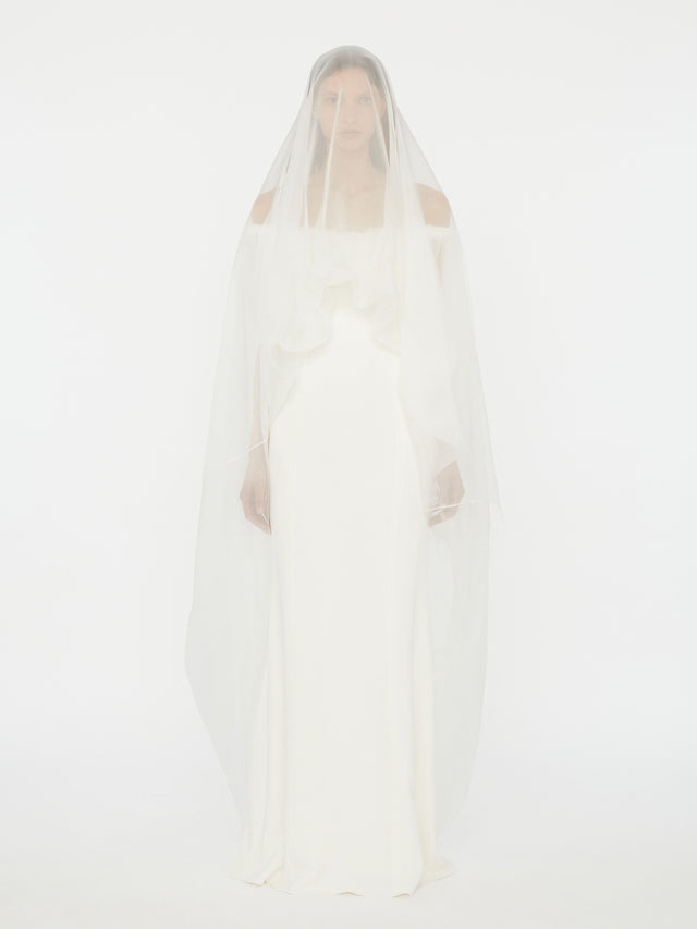 Vapour Overlay Silk Gown