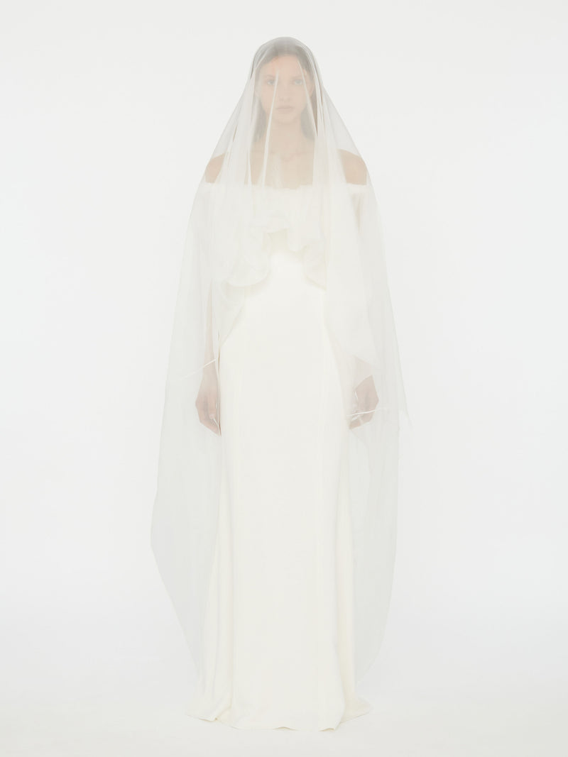 Vapour Overlay Silk Gown - Image 4