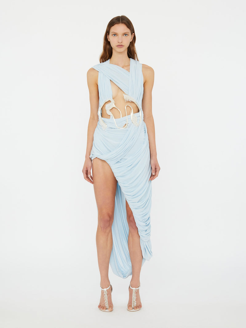 Sculptured Draped Tank Dress