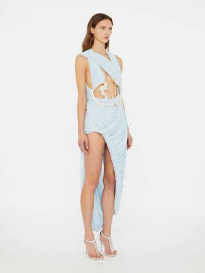 Sculptured Draped Tank Dress