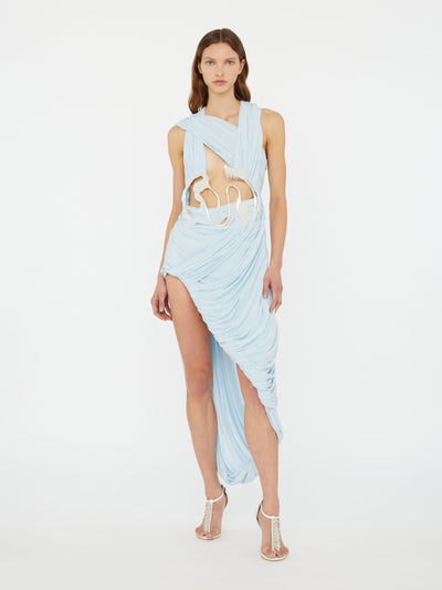 Sculptured Draped Tank Dress