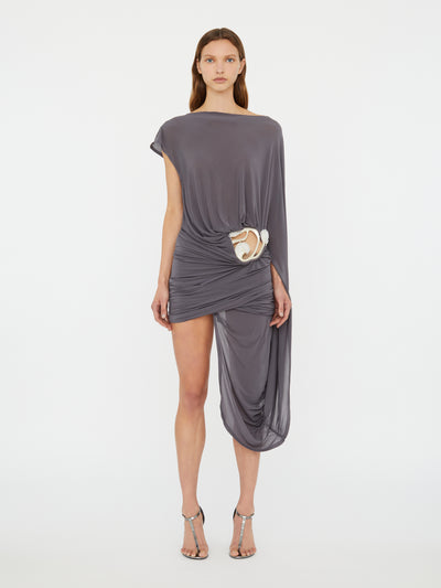Sculptured Extended Loop Mini Dress
