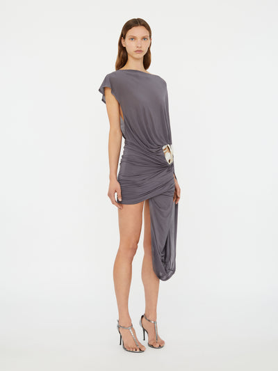 Sculptured Extended Loop Mini Dress