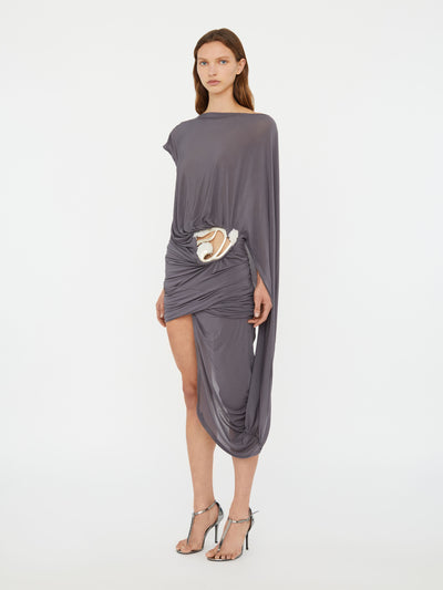 Sculptured Extended Loop Mini Dress