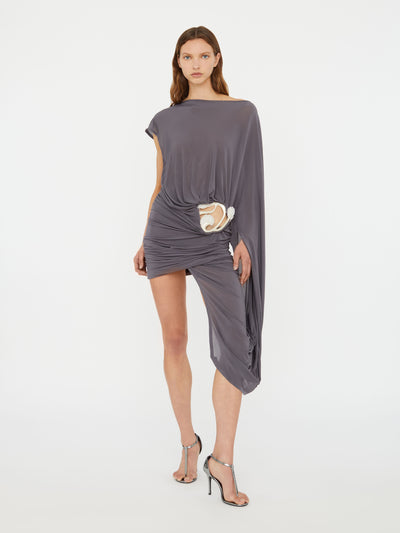 Sculptured Extended Loop Mini Dress