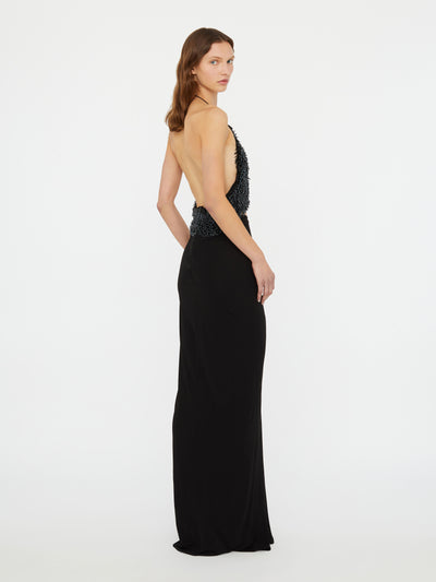 Tiered Thorn Beaded Disconnect Dress