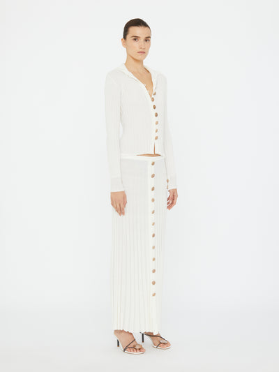 Sundial Shell Ribbed Knit Cardigan