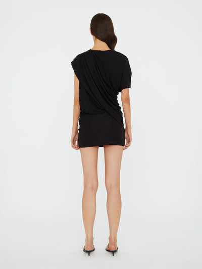 Encased Nature Resin Draped Jersey Dress