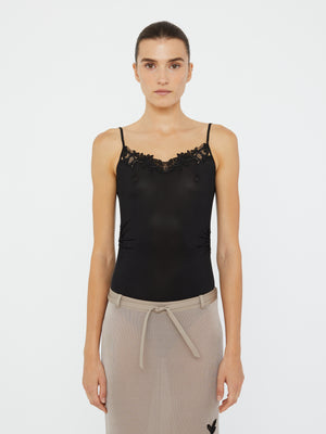 Hibiscus Embroidered Rib Bodysuit