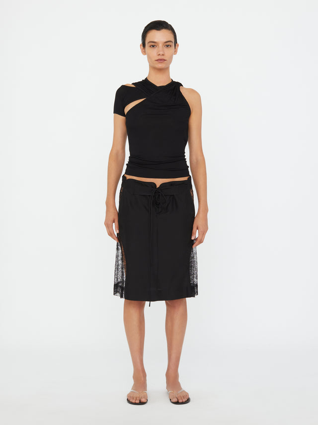 Wrapped Drape Rib Tank