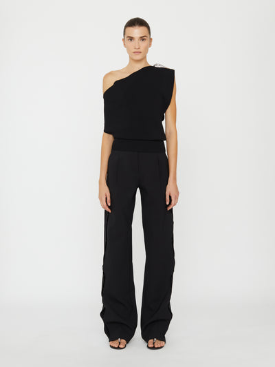 Encased Nature Resin Knit Shoulder Top