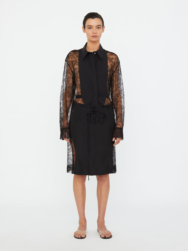Lace Tux Shirt