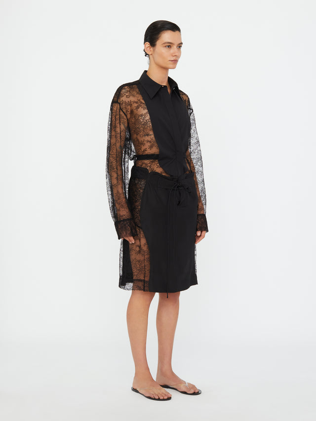 Lace Tux Shirt