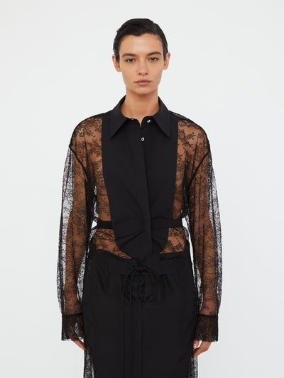 Lace Tux Shirt
