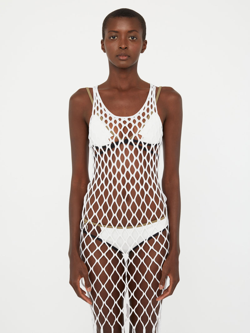 Knitted Mesh Tank Dress - Image 3