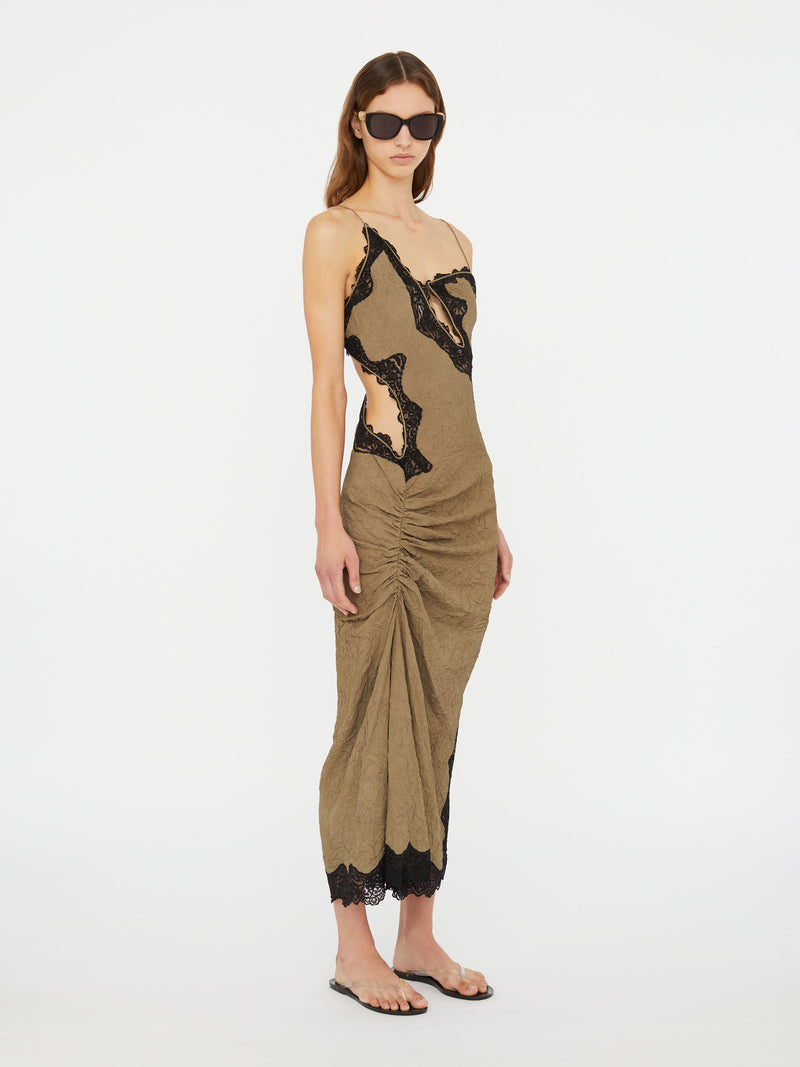 Crimped Lace Cami Dress - Image 3