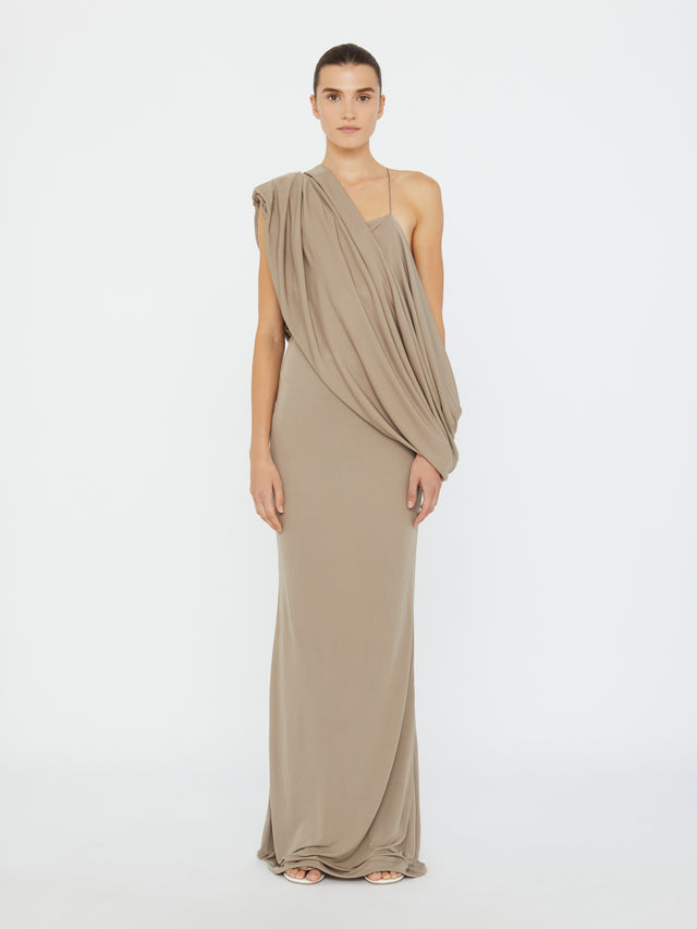 Aiba Draped Jersey Tee Dress