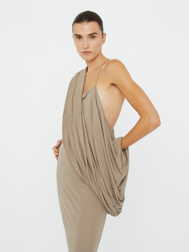 Aiba Draped Jersey Tee Dress