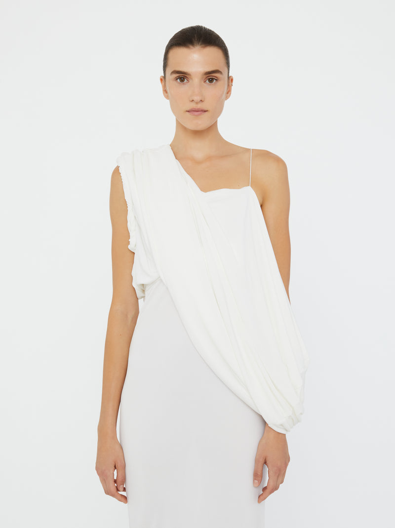 Aiba Draped Jersey Tee Dress - Image 4