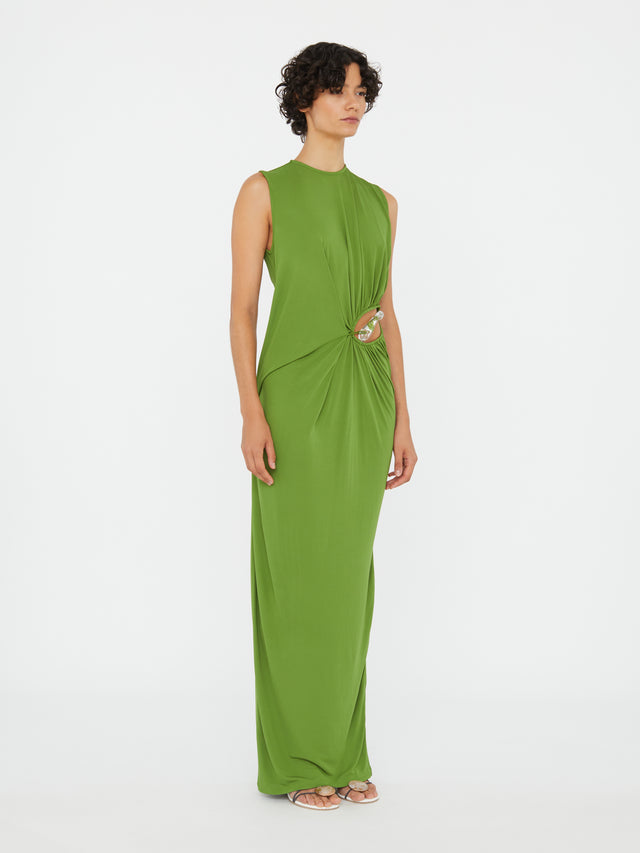 Encased Nature Suspended Jersey Tank Dress