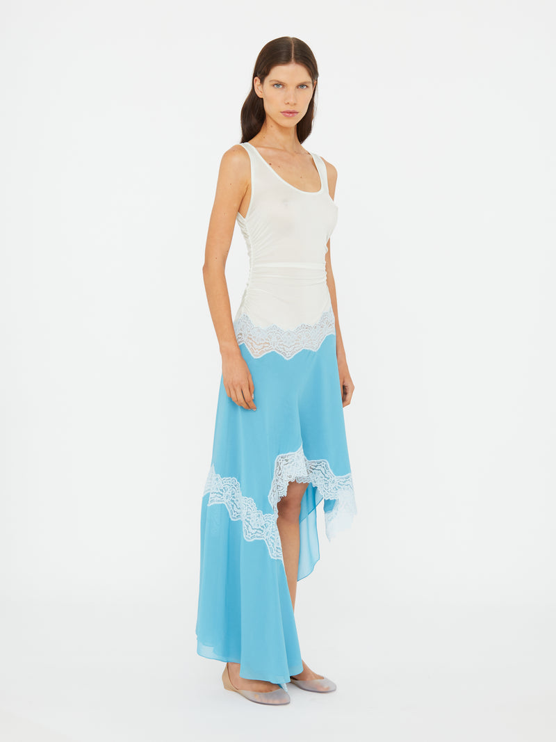 Cutaway Lace Gathered Tank Dress - Image 2