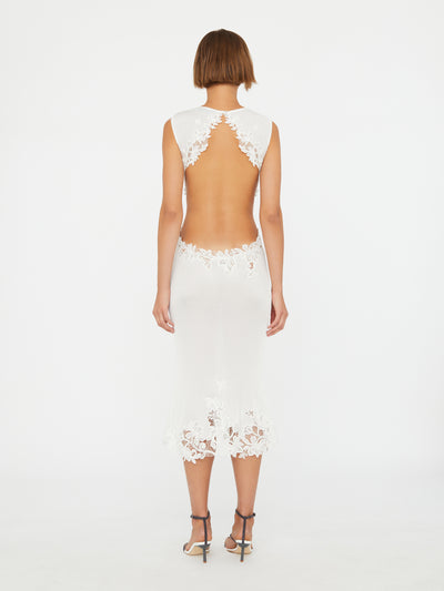 Hibiscus Embroidered Rib Dress