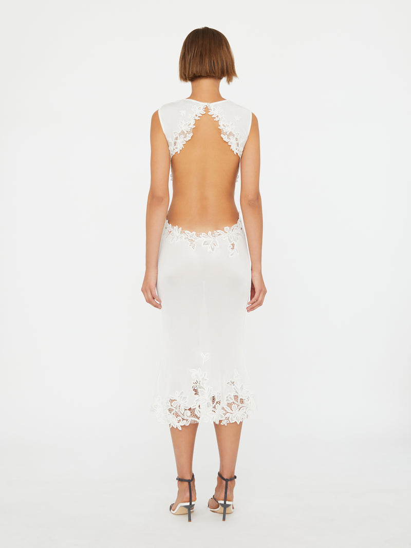Hibiscus Embroidered Rib Dress - Image 2
