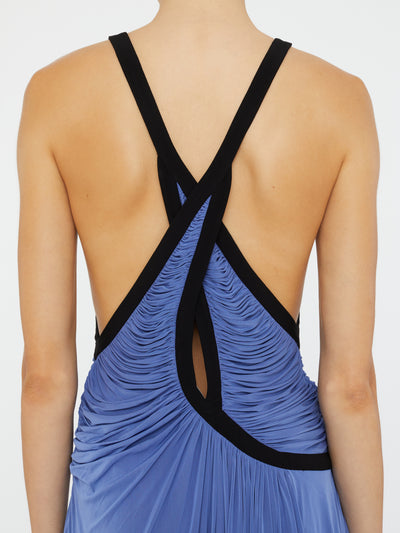 Suspended Jersey Fluted Mini Dress