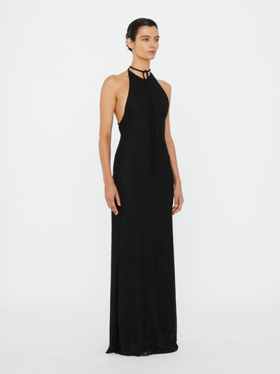 Imber Metallic Halter Dress