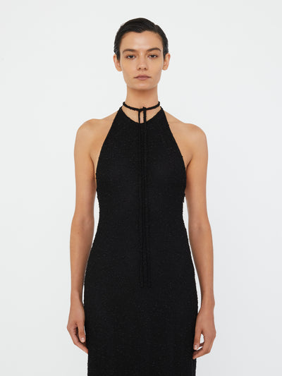 Imber Metallic Halter Dress