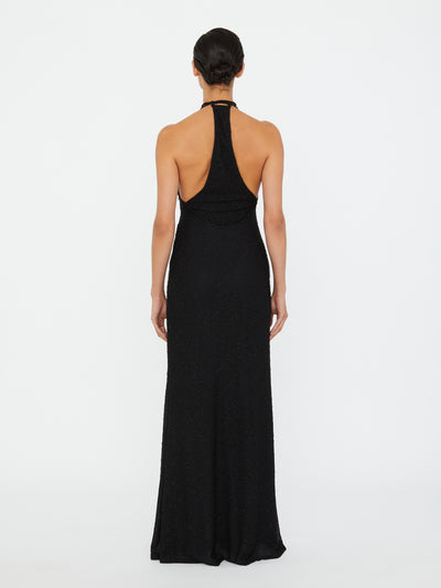 Imber Metallic Halter Dress