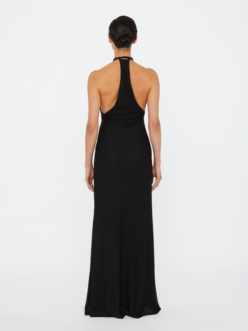 Imber Metallic Halter Dress - Image 5