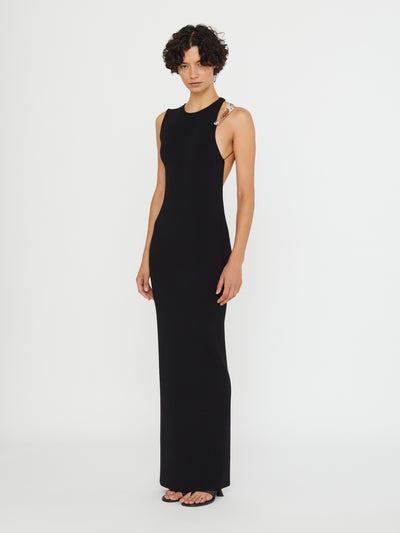 Encased Nature Resin Knit Column Dress