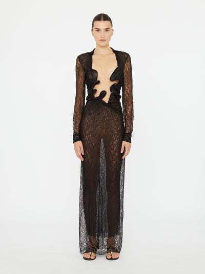 Lace Venus Plunge Shirt Dress