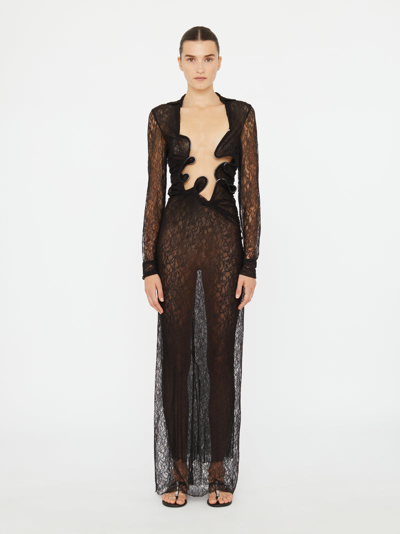 Lace Venus Plunge Shirt Dress - Image 1