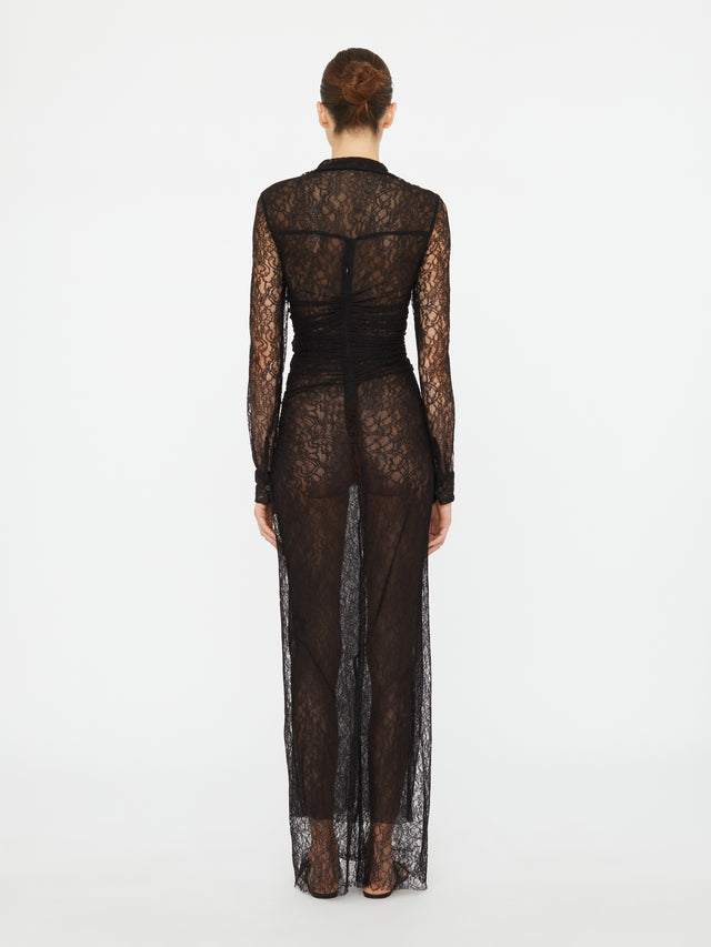 Lace Venus Plunge Shirt Dress