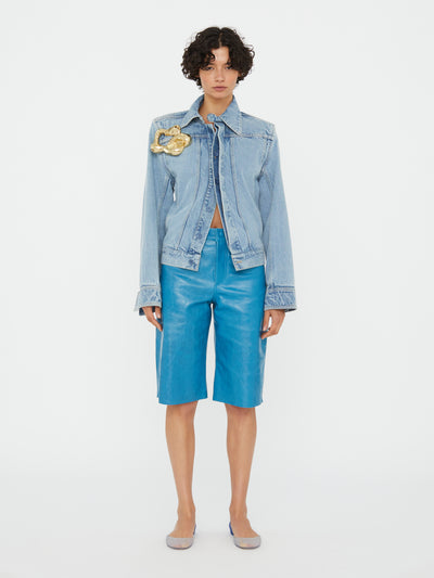 Sculptured Corsage Denim Jacket