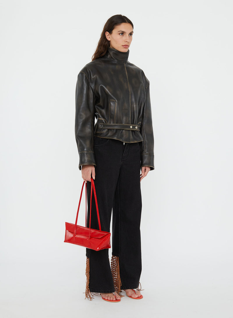 Burnished Eddie Leather Jacket - Image 5