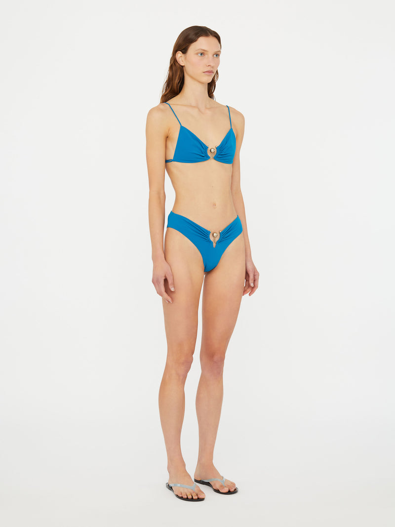Ruched Orbit Triangle Bikini Top - Image 3