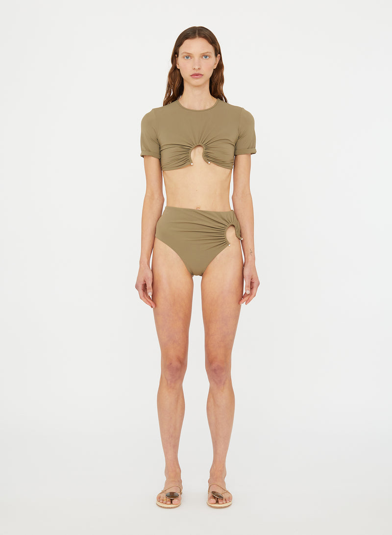 Ruched Crescent Swim Tee - Image 2